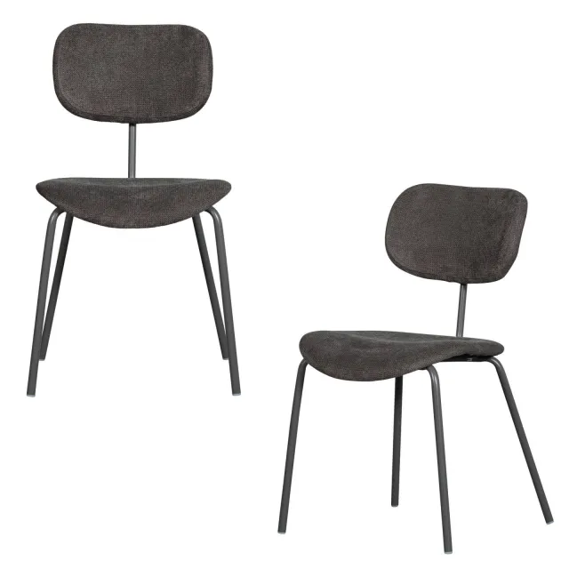 WOOOD Link eetkamerstoel grijs brown/grey