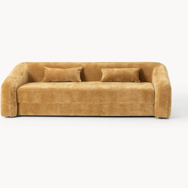 Westwing Collection Slaapbank Eliot (3-zits) Geel