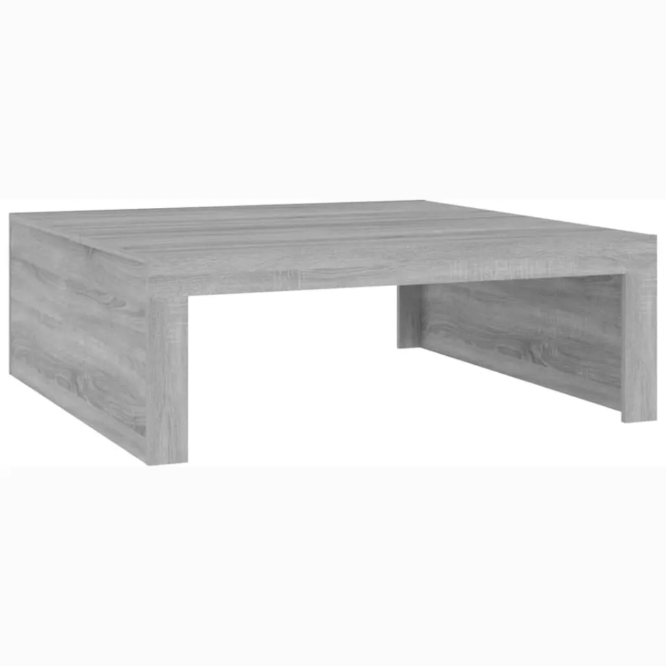 vidaXL Salontafel 100x100x35 cm bewerkt hout grijs sonoma eikenkleurig, foto 3