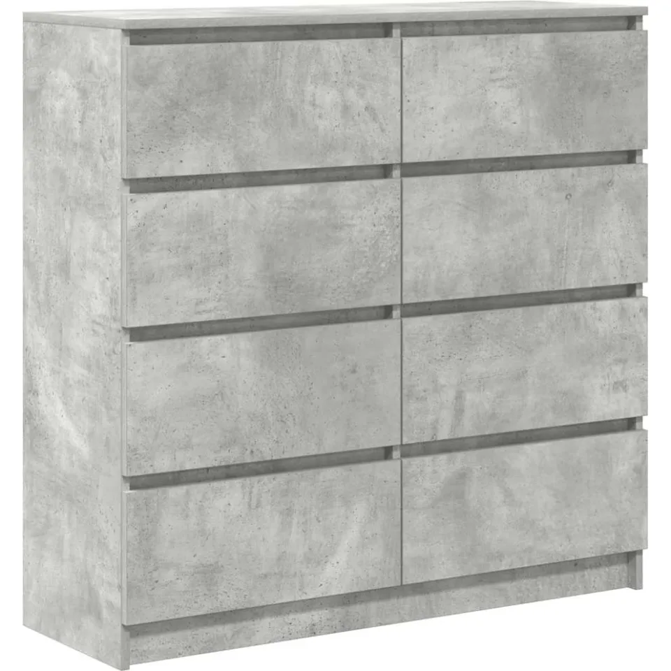 vidaXL Dressoir 100x35x99 cm bewerkt hout betongrijs