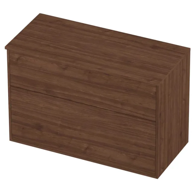 Proline Deck Badmeubelset Voor Grepen Asymmetrisch Kader 100x46x67 cm Indian Walnut Houtlook