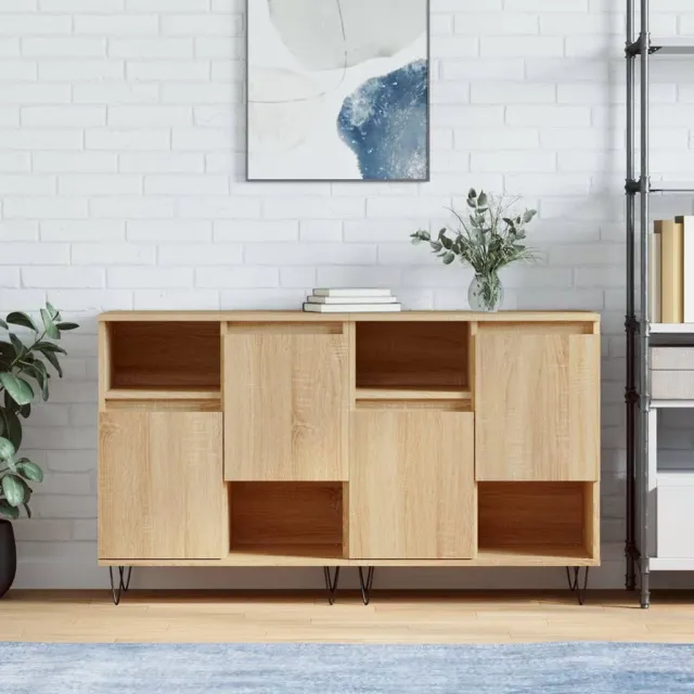 vidaXL Dressoirs 2 st bewerkt hout sonoma eikenkleurig, foto 2