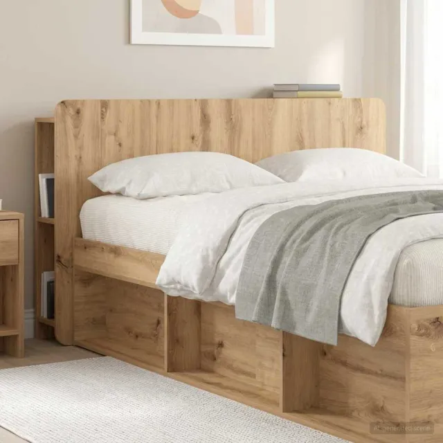 vidaXL Hoofdeinde kas Artisanaal eiken Bewerkt hout Bruin