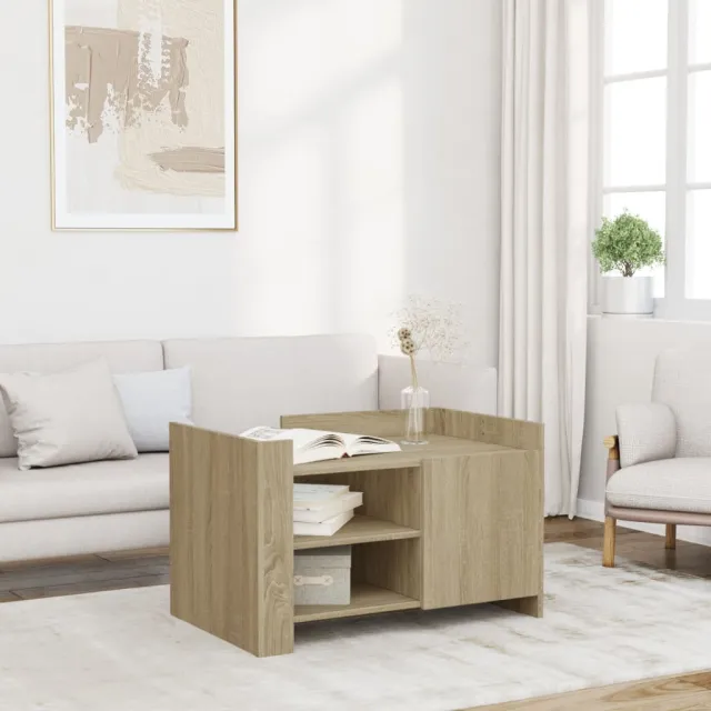 vidaXL Salontafel 80x50x50 cm bewerkt hout sonoma eikenkleurig Bruin