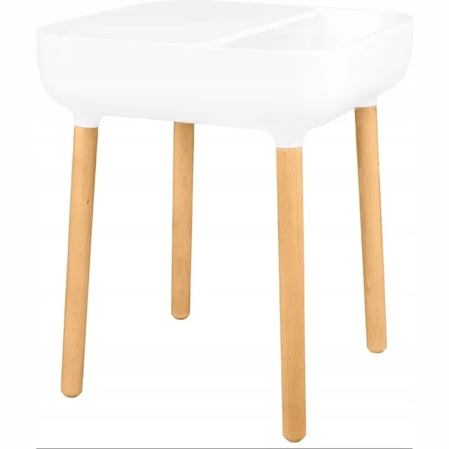 Home King BOWER bijzettafel wit met Scandinavische pootjes