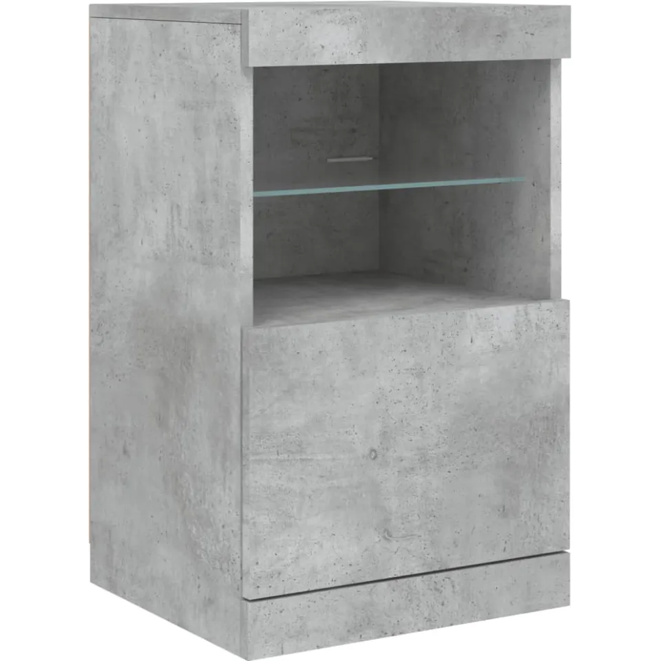 vidaXL Dressoir met LED-verlichting 41x37x67 cm betongrijs