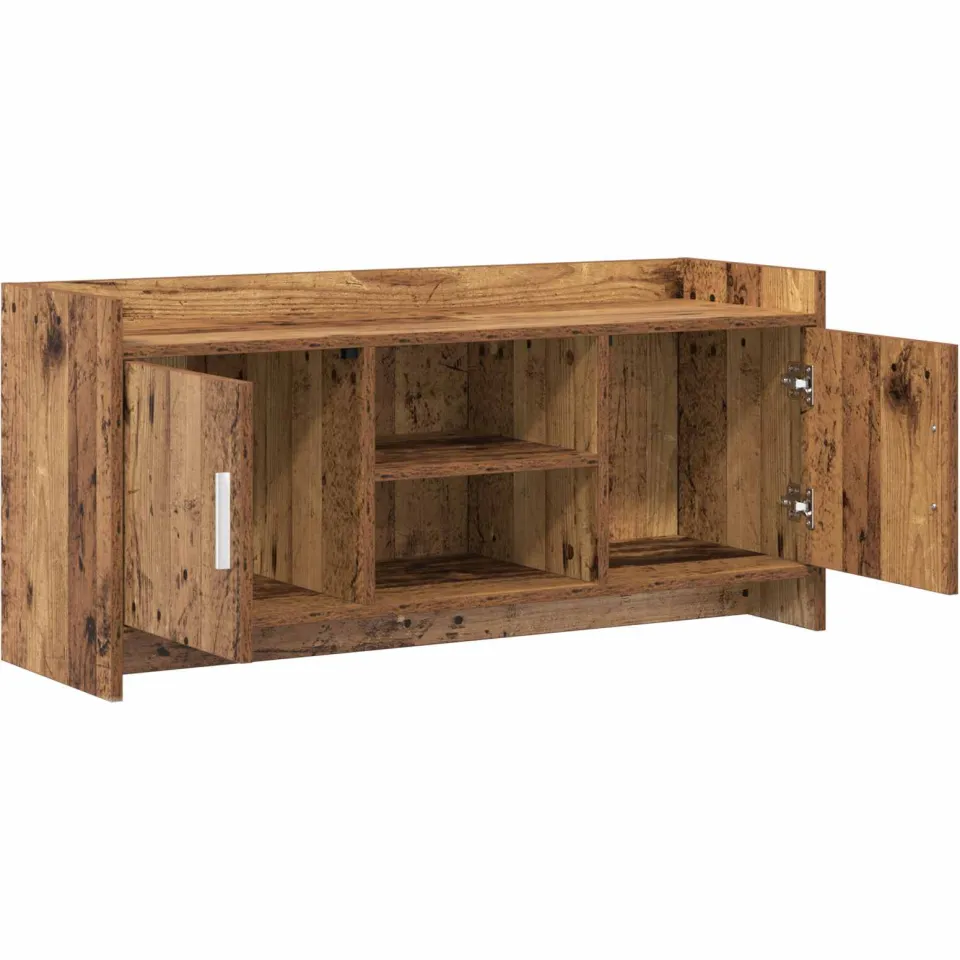 vidaXL TV-kast 102 x 33 x 47 cm Oud hout Bewerkt hout bruin, foto 4