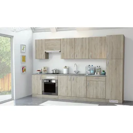 Paprika Kast Voor Oven 60cm Geborsteld Eik Melamine hout eiken, foto 3