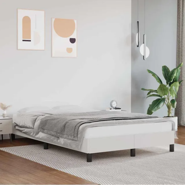 vidaXL Bedframe kunstleer crèmekleurig 120x200 cm