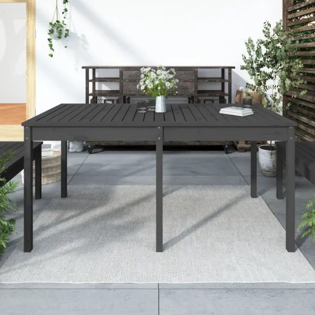 vidaXL Tuintafel 159,5x82,5x76 cm massief grenenhout grijs, foto 2