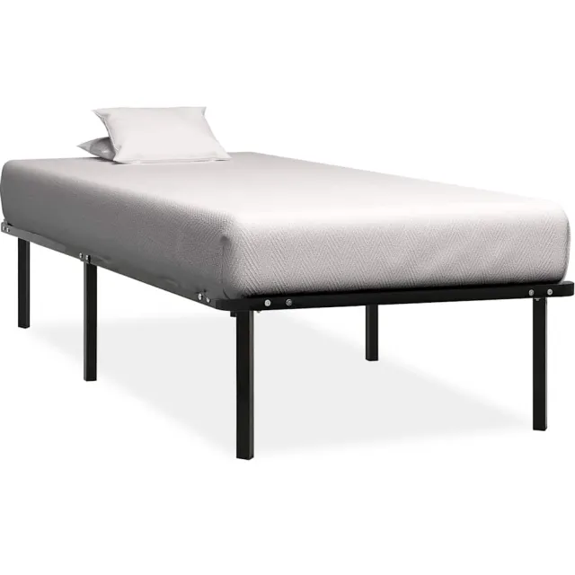 vidaXL Bedframe metaal zwart 100x200 cm