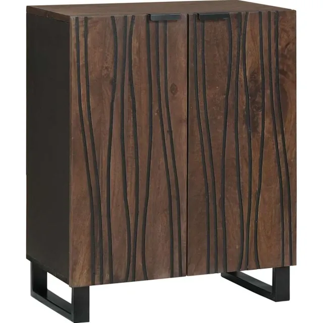 vidaXL Dressoir Walnotenhout 60 x 33 x 75 cm Massief Mango Hout Bruin