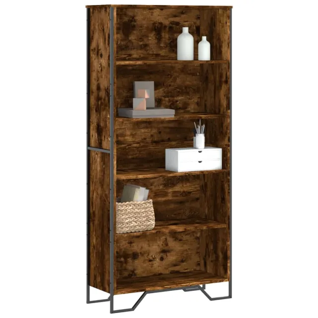 vidaXL Boekenkast 80x31x169 cm bewerkt hout gerookt eikenkleurig Bruin