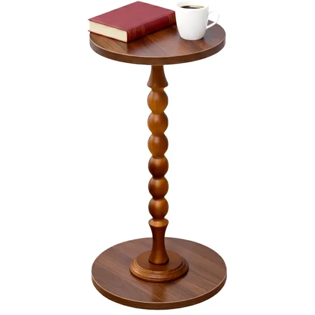 SV Living Bijzettafel - Tafeltje - Koffietafel - Banktafel - 30*30*57cm - Bruin Antiek Bruin