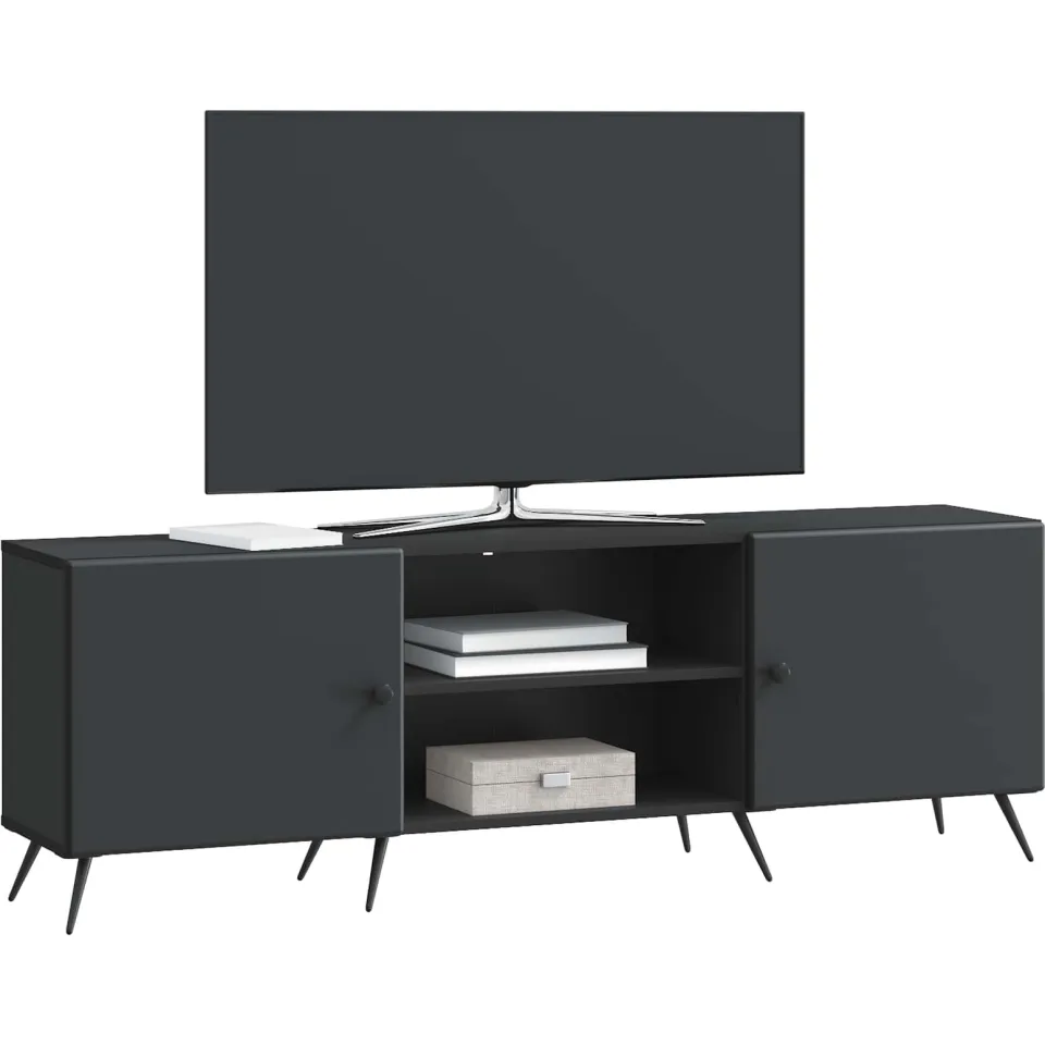 vidaXL TV-kast 150 x 31 x 50 cm Zwart Bewerkt hout, foto 2