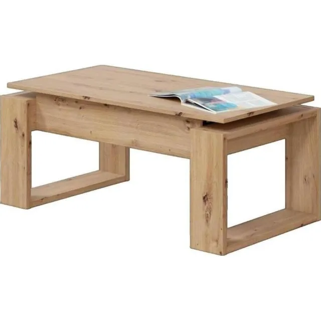 Bigbuy Ciara salontafel met hefblad eiken multicolour