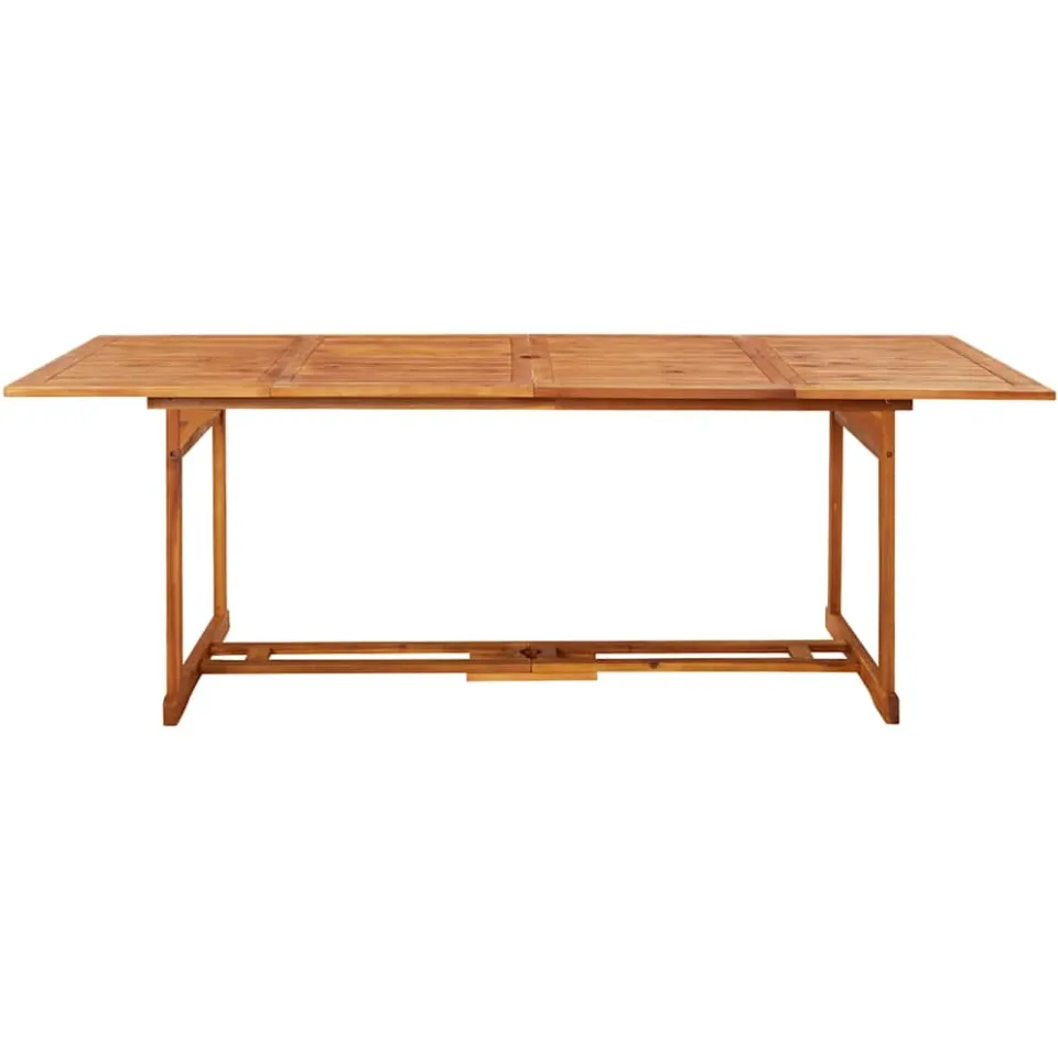 vidaXL Tuintafel 220x90x75 cm massief acaciahout bruin, foto 2