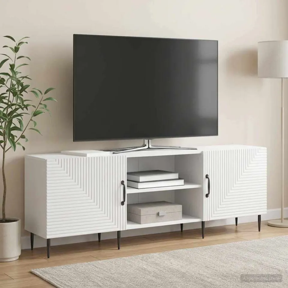 vidaXL TV-kast 150 x 31 x 50 cm Hoogglans Wit Bewerkt hout, foto 4