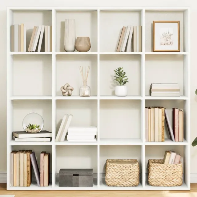 vidaXL Boekenkast 137,5x29x137,5 cm bewerkt hout wit, foto 2