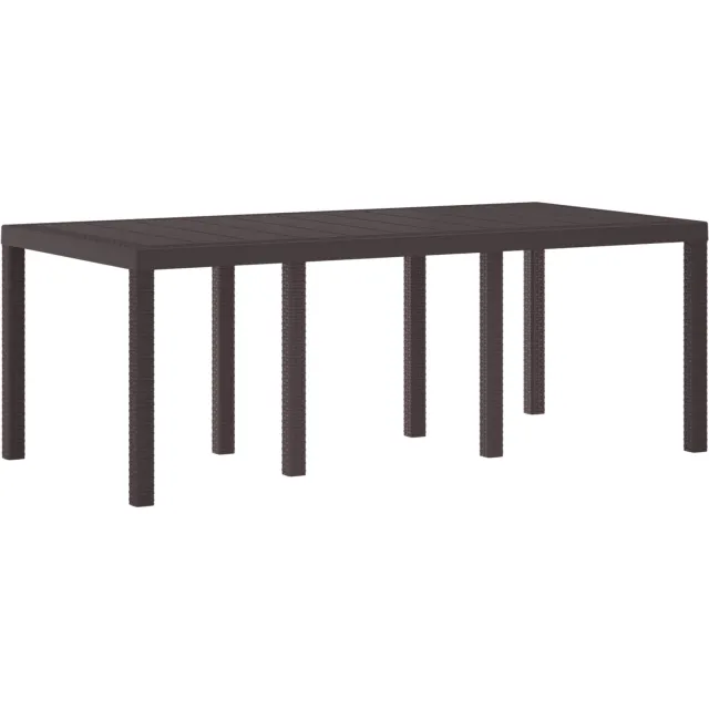 vidaXL Tuinstafel Bruin 200 x 100 x 73 cm poly rattan, foto 2
