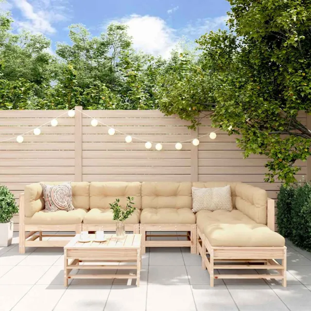 vidaXL 7-delige Loungeset massief grenenhout bruin, foto 2
