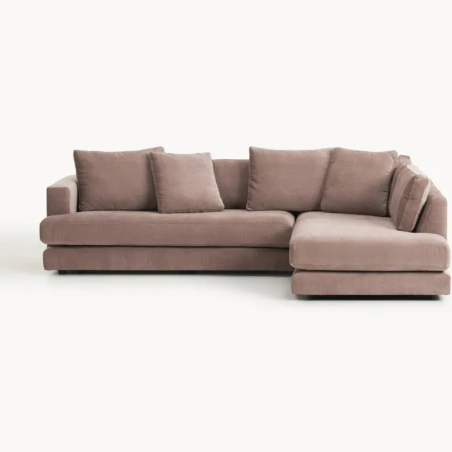 Westwing Collection Hoekbank Tribeca (3-zits) bruin