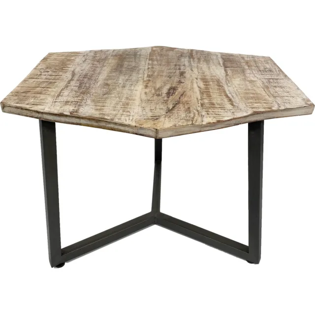 Parya HOME Bijzettafel Duurzame Woonkamertafel Salontafel - 56 x 47 cm - Zwart - Metalen Frame Hout