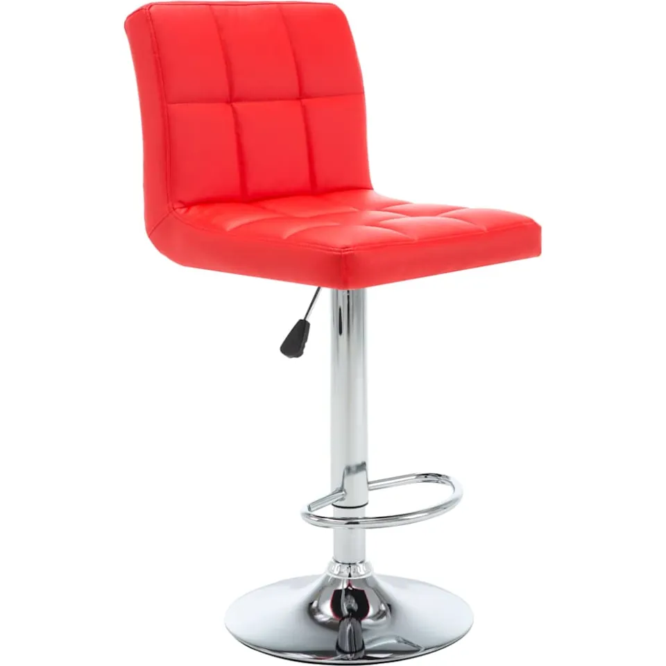 vidaXL Barstoelen 2 st kunstleer rood, foto 3
