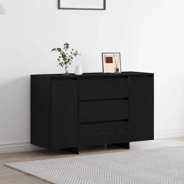 vidaXL Dressoir Zwart Eiken 120 x 41 x 75 cm Bewerkt hout, foto 2