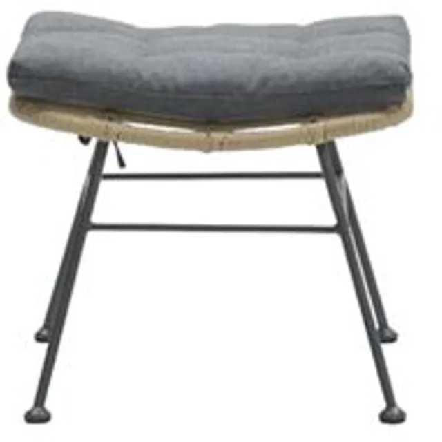 Garden Impressions Voetenbank voor Luna/Libelle - natural rotan - mystic grey Mint/grijs