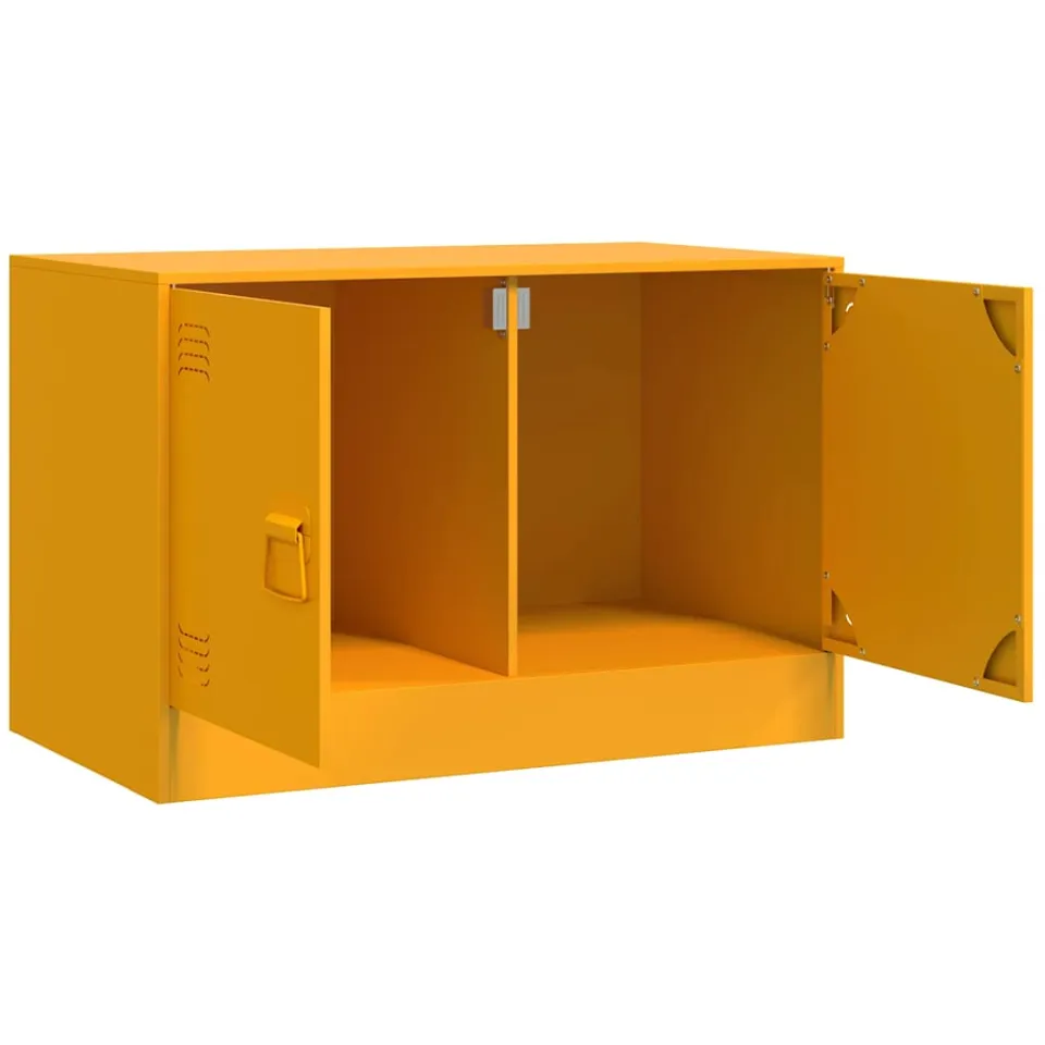 vidaXL Tv-meubelen 2 st 67x39x44 cm staal mosterdgeel, foto 4