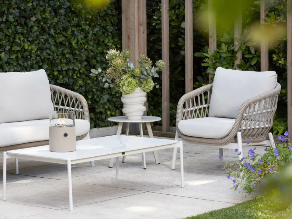 Bellagio tuinmeubelen Bellagio Cupello lounge tuintafel 130x70x40cm wit, foto 3