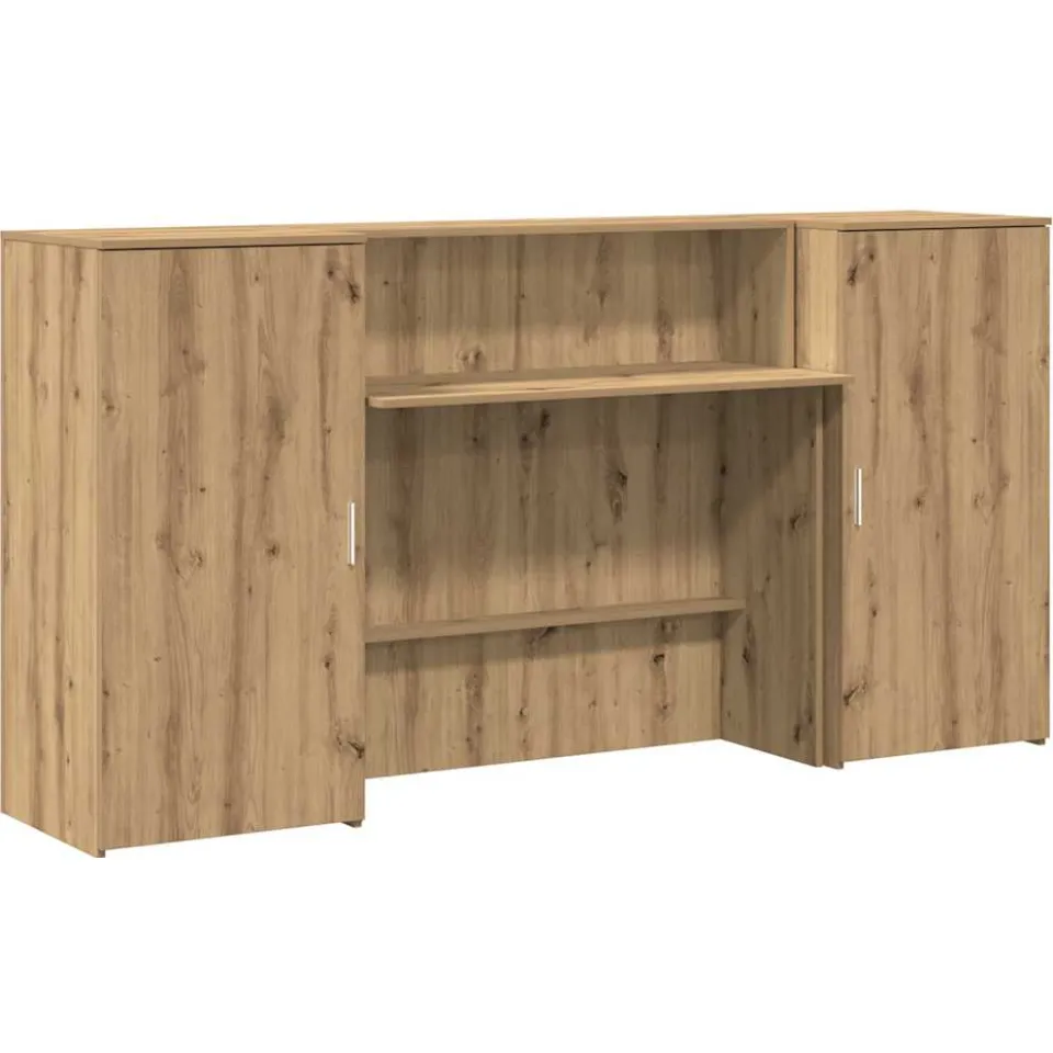 vidaXL Receptiebalie 200x50x103,5cm bewerkt hout artisanaal eikenkleur, foto 3