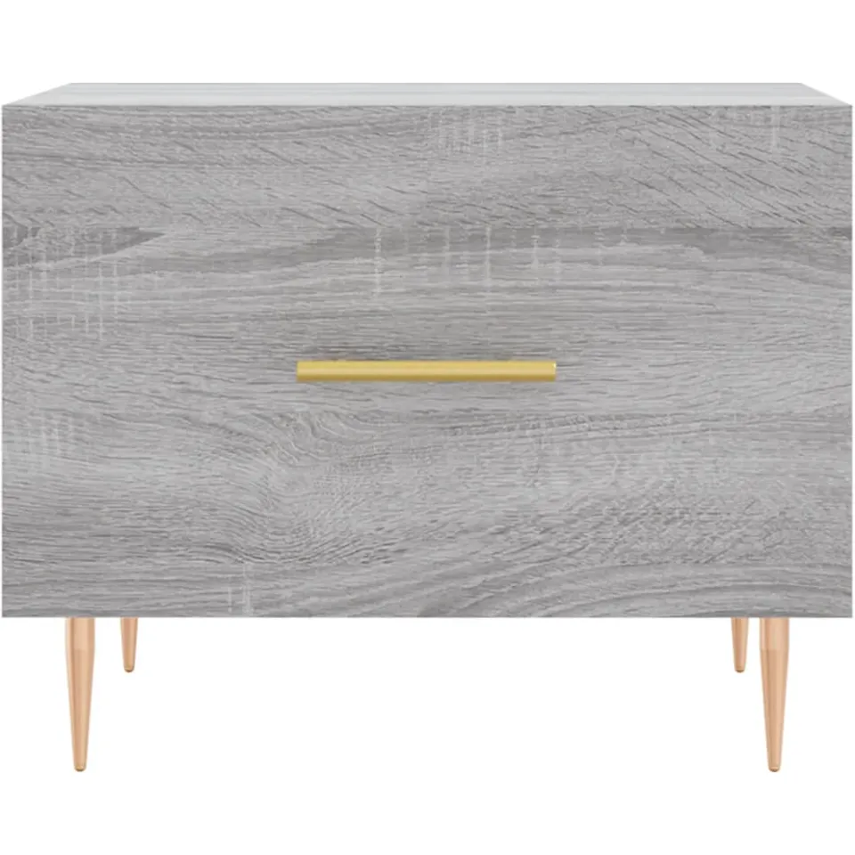 vidaXL Salontafels 2 st 50x50x40 cm bewerkt hout grijs sonoma eiken, foto 4