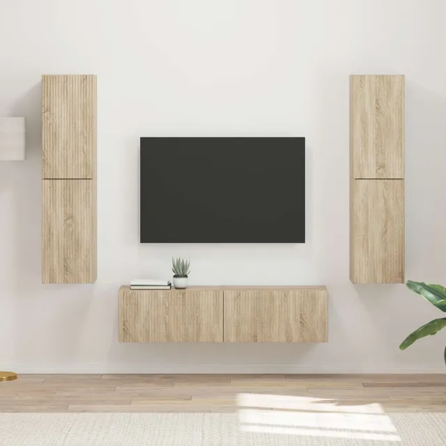 vidaXL Tv-meubelset 6 st 31 x 30 x 60 cm Sonoma Eiken Bruin