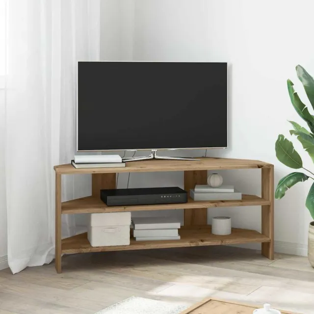 vidaXL HoekTVKast 100 x 40,5 x 45 cm Artisanaal eiken Bewerkt hout Bruin