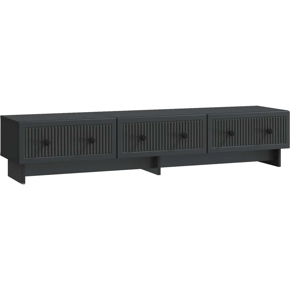 vidaXL TV-kast 147 x 34,5 x 30 cm Zwart Bewerkt hout, foto 3