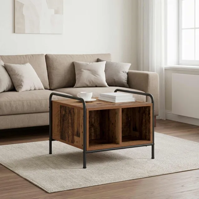 vidaXL Salontafel Oud hout 50 x 49 x 41 cm Bewerkt hout Bruin