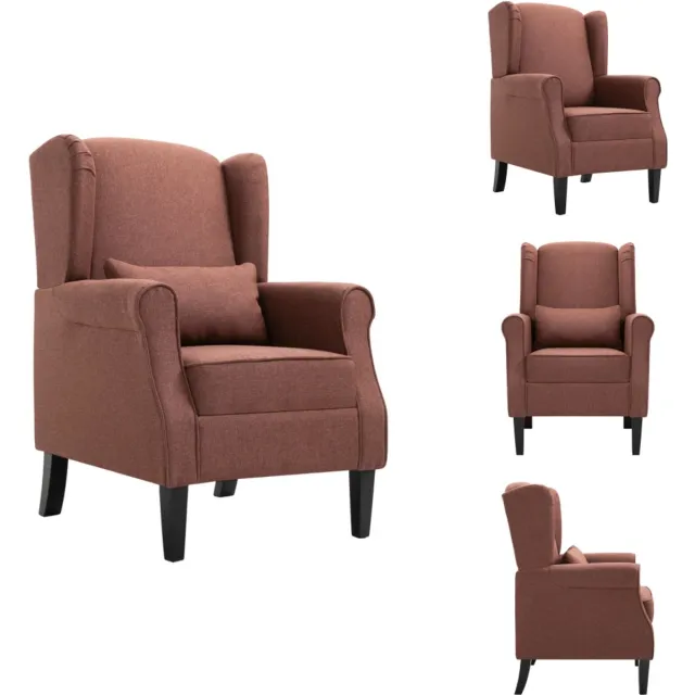 vidaXL Fauteuil - stof - bruin
