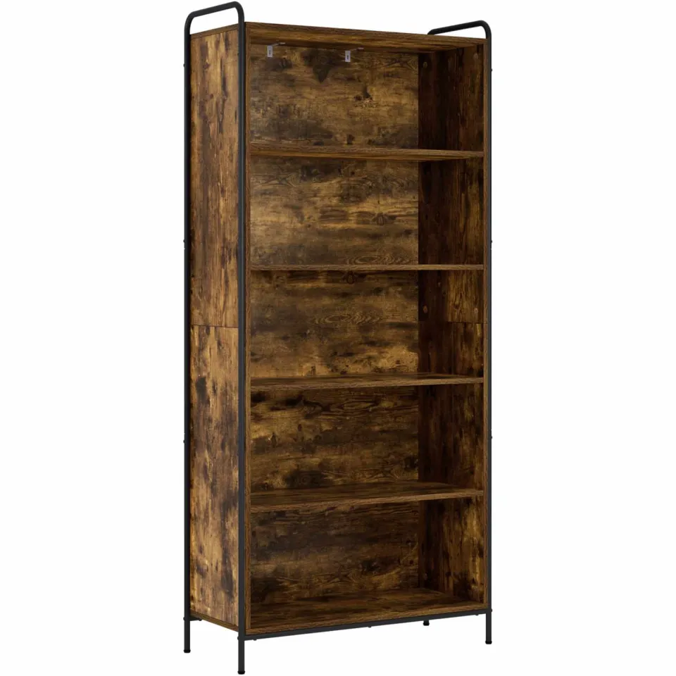 vidaXL Boekenkast 55,5 x 33 x 174 cm Bewerkt hout Gerookt eiken, foto 3