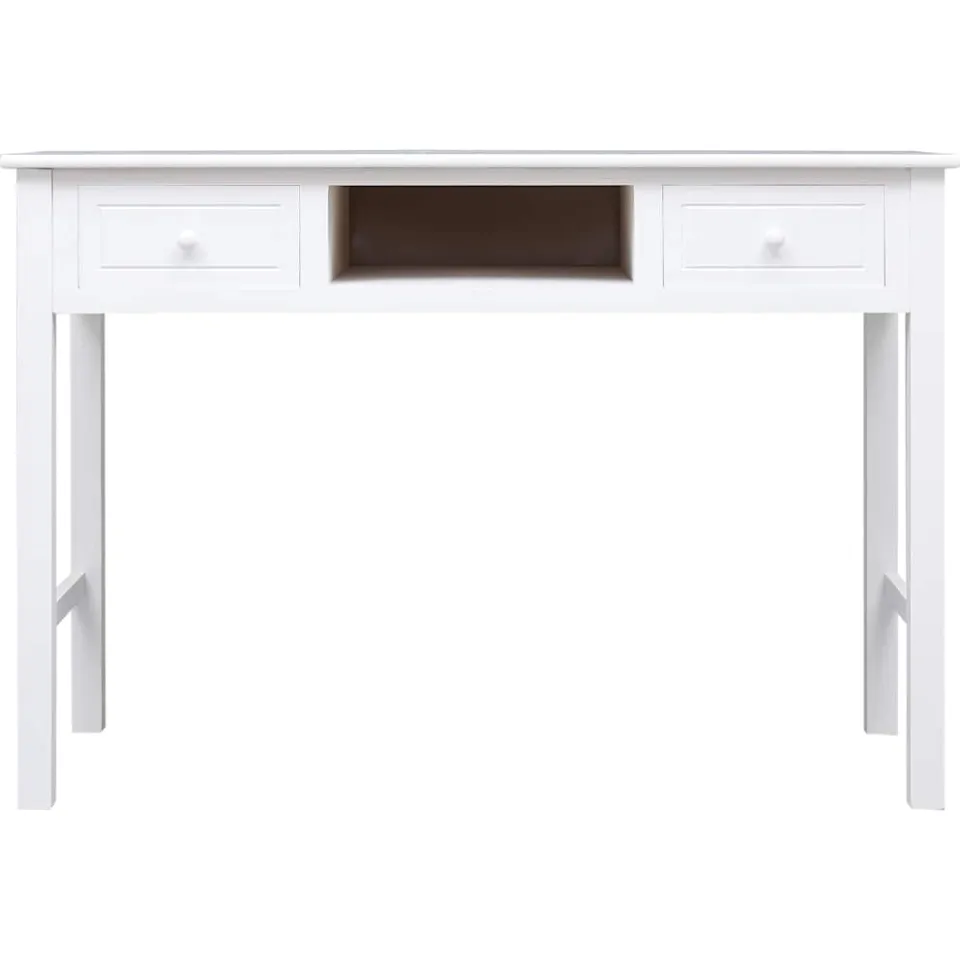 vidaXL Schrijftafel 110x45x76 cm hout wit, foto 3