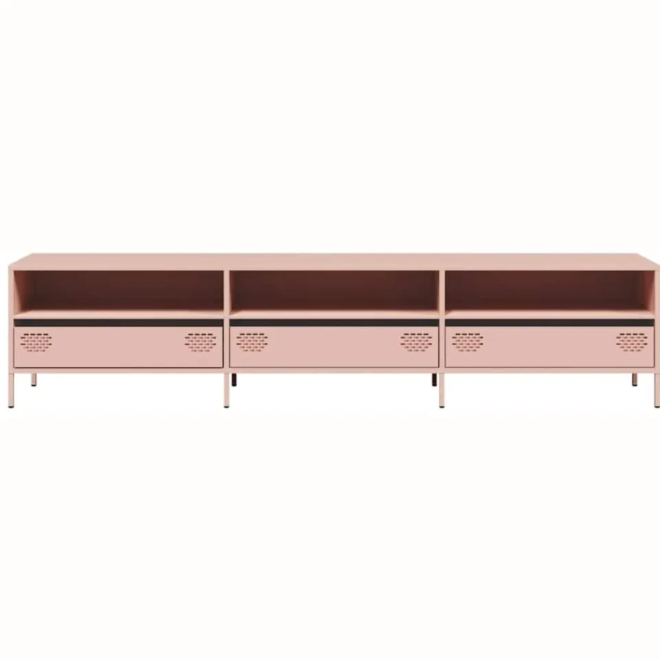 vidaXL Tv-meubel 202x39x43,5 cm koudgewalst staal roze, foto 4