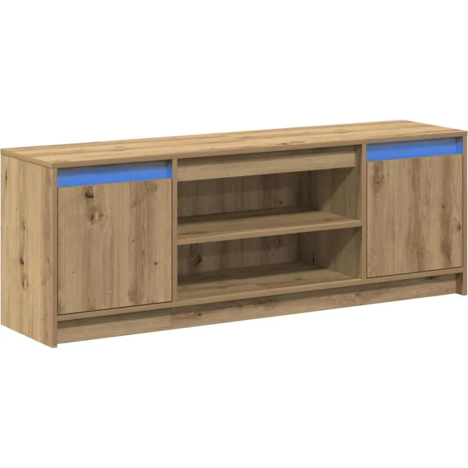vidaXL TV Eenheden 139,5 x 34 x 50 cm Bruin Bewerkt hout, foto 3