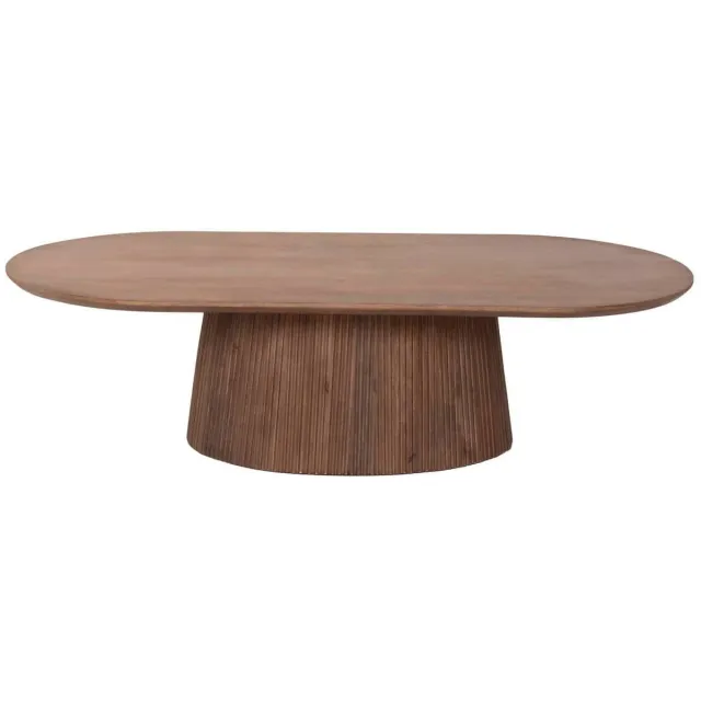 Giga Meubel Salontafel Salvador - Donkerbruin Hout - 140x70x38cm