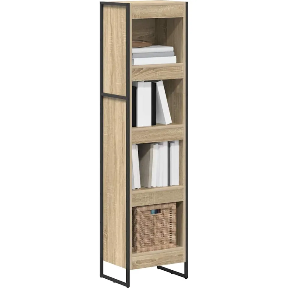 vidaXL Boekenkast 40 x 30 x 155 cm Bewerkt hout Sonoma bruin, foto 2