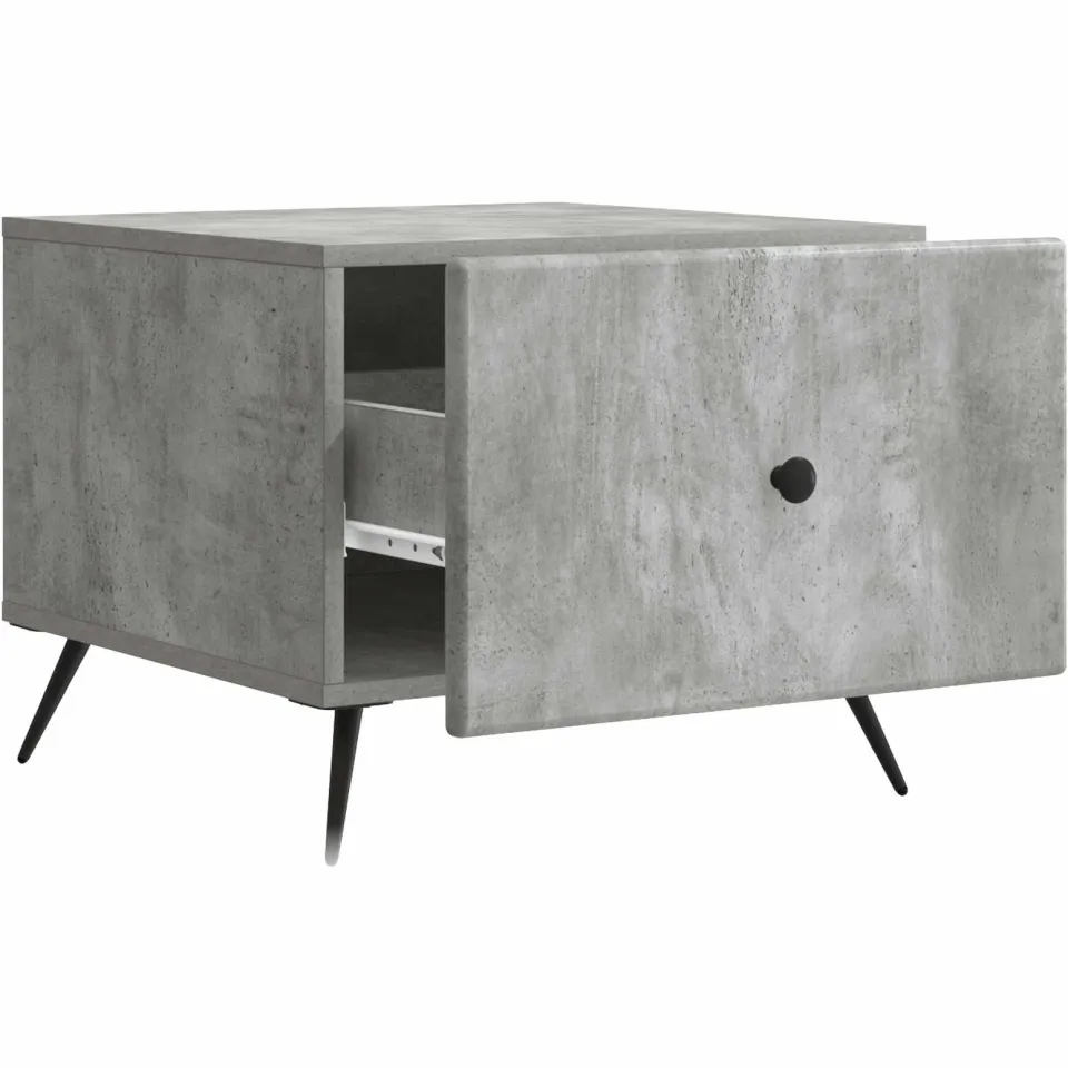 vidaXL Salontafel Betongrijs 49 x 50 x 40 cm Bewerkt hout grijs, foto 4