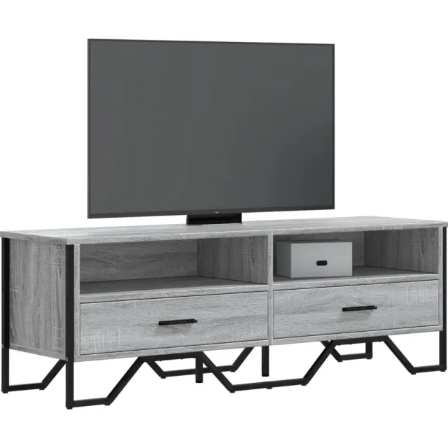 vidaXL Tv-meubel 122x34x41 cm bewerkt hout grijs sonoma eikenkleurig