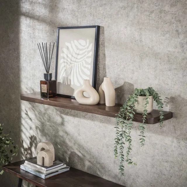 Dimehouse Wandplank Noa 120 cm Massief Acaciahout Drift Brown Bruin