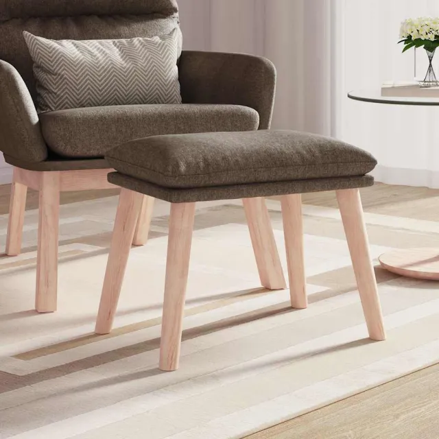 vidaXL Voetenbank 45x29,5x35 cm stof taupe, foto 2