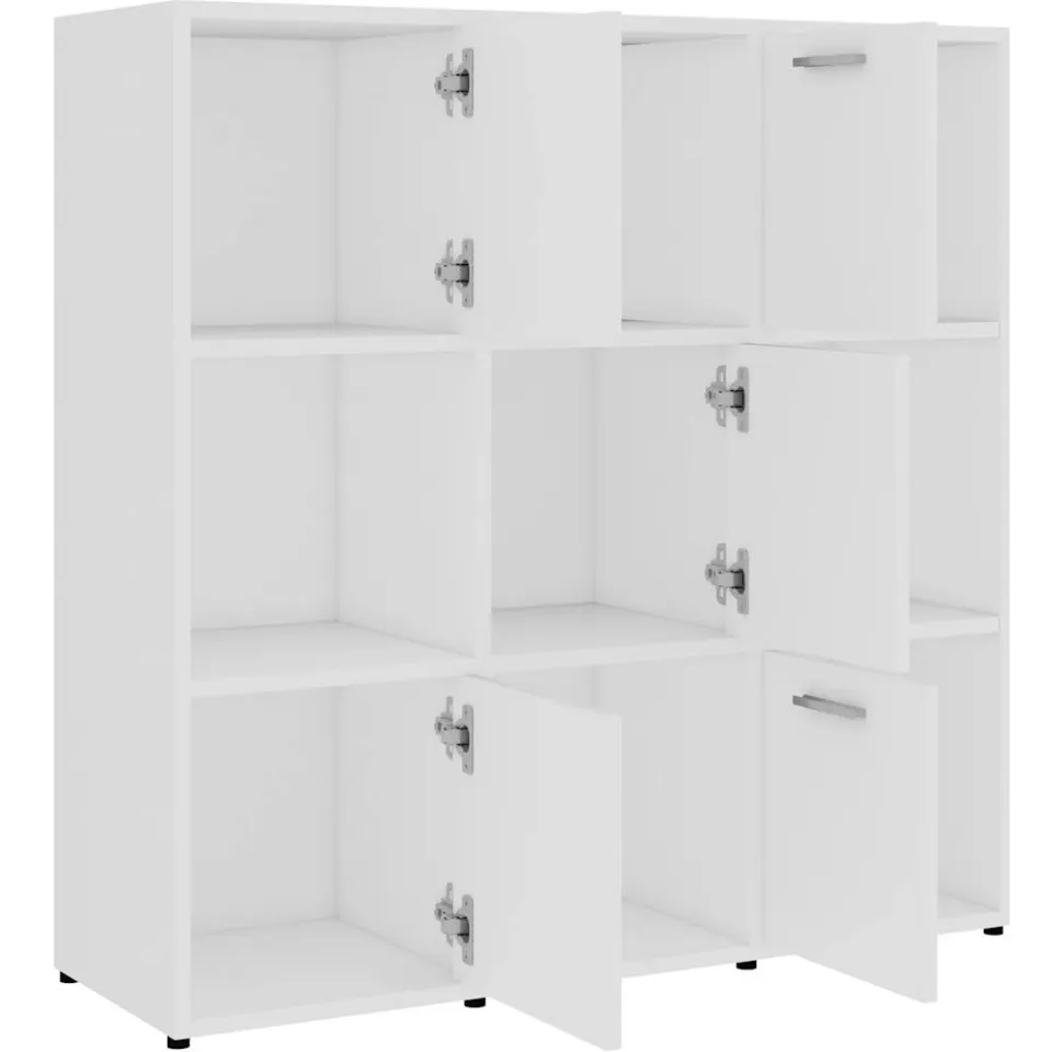 vidaXL Boekenkast 90x30x90 cm bewerkt hout wit, foto 4